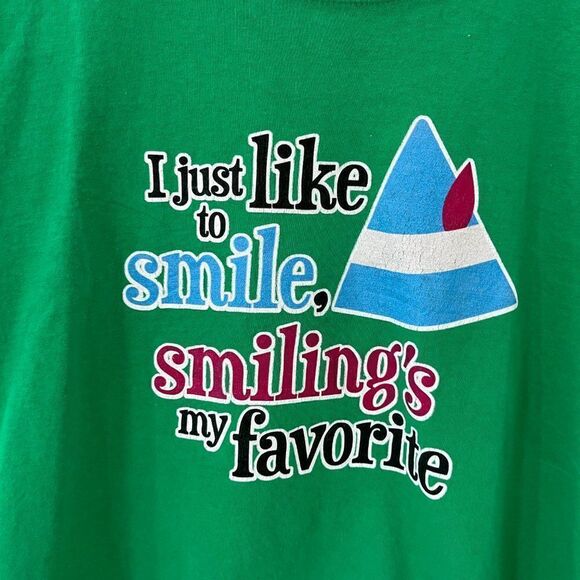 I just like to smile, Smiling's My Favorite! Buddy The Elf T-Shirt Large - Picture 4 of 10